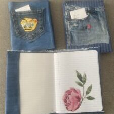 denim journal open